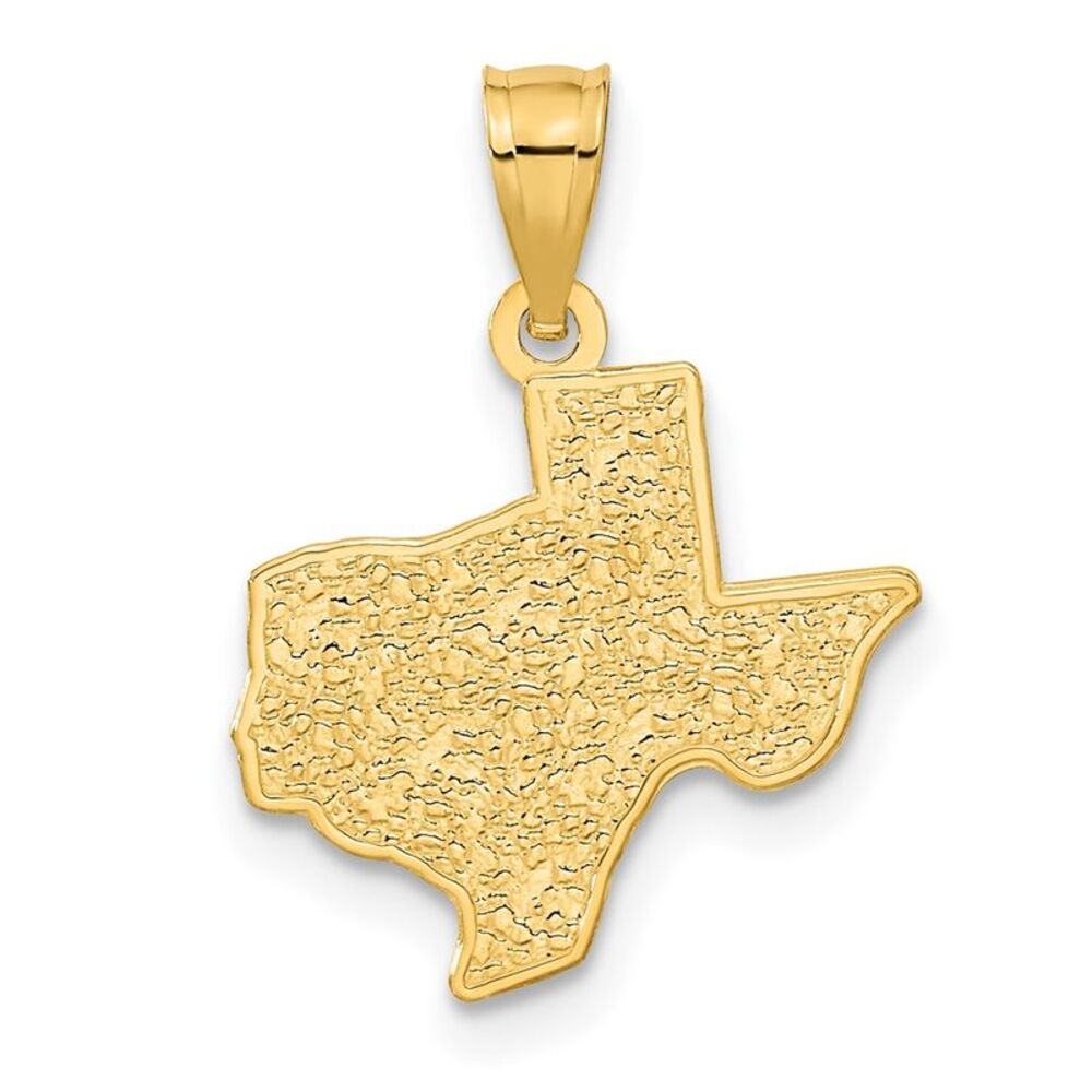 14k Yellow Gold State of Texas Pendant - Picture 3 of 5